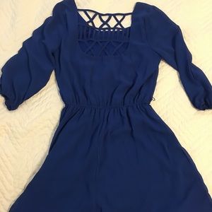 Blue business casual dress